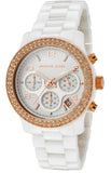 Michael Kors Ceramic White Dial White Steel Strap Watch for Women - MK5269