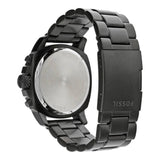 Fossil Machine Chronograph Black Dial Black Steel Strap Watch for Men - FS4927