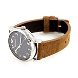 Emporio Armani Luigi Quartz Gray Dial Brown Leather Strap Watch For Men - AR11070