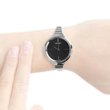 Calvin Klein Lively Black Dial Silver Steel Strap Watch for Women - K4U2312S