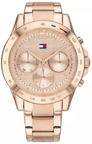 Tommy Hilfiger Haven Chronograph Quartz Rose Gold Dial Rose Gold Steel Strap Watch For Women - 1782197