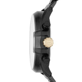 Diesel Mega Chief Chronograph Grey Dial Black Steel Strap Watch For Men - DZ4479