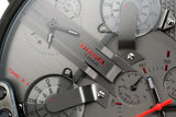 Diesel Mr Daddy 2.0 Chronograph Grey Dial Red Rubber Strap Watch For Men - DZ7423