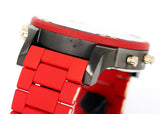 Diesel Mr Daddy 2.0 Chronograph Grey Dial Red Rubber Strap Watch For Men - DZ7430