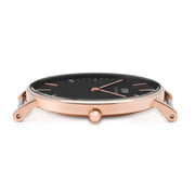 Daniel Wellington Classic Dover Black Dial White Nylon Strap Watch For Women - DW00100310