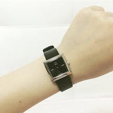 Calvin Klein Mark Black Dial Black Leather Strap Watch for Women - K3R231C1