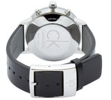 Calvin Klein Post Minimal White Dial Black Leather Strap Watch for Men - K7627120