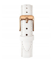 Daniel Wellington Classic Petite Bondi Black Dial White Leather Strap Watch For Women - DW00100283