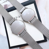 Calvin Klein Minimal White Dial Silver Mesh Bracelet Watch for Women - K3M5215X