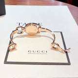 Gucci Horsebit Collection Black Dial Rose Gold Steel Strap Watch For Women - YA139507