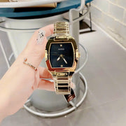 Guess Phoenix Black Dial Gold Steel Strap Watch for Men - GW0387G2