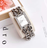 Guess Mod Heavy Metal Diamonds Silver Dial Silver Steel Strap Watch for Women - W95088L1