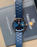 Jam Tangan Tag Heuer Carrera Quartz dengan Dial Biru dan Tali Kulit Anak Sapi Biru untuk Wanita - WAR1112.FC6391