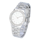 Michael Kors Lennox Three Hand Silver Dial Silver Steel Strap Watch For Women - MK7280