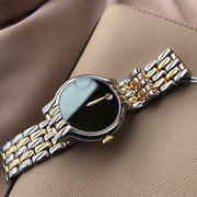 Movado Veturi Quartz Black Dial Two Tone Steel Strap Watch for Men - 0606932