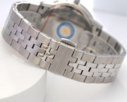 Movado Museum Classic Diamonds Black Dial Silver Steel Strap Watch for Men - 0607201