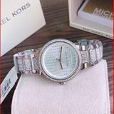 Michael Kors Gabbi Quartz Crystals Silver Dial Silver Steel Strap Watch For Women - MK3984