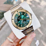 Versace Greca Green Dial Silver Steel Strap Watch for Men - VEVI00420
