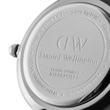 Daniel Wellington Classic Petite Bondi Black Dial White Leather Strap Watch for Women - DW00100286