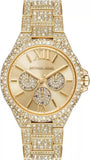 Michael Kors Camille Pavé Crystals Gold Dial Gold Steel Strap Watch for Women - MK6958