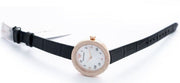 Emporio Armani Rosa Quartz Mother Of Pearl White Dial Black Leather Strap Watch For Women - AR11356