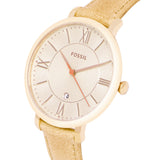 Fossil Jacqueline White Dial Sand Leather Strap Watch for Women - ES3487