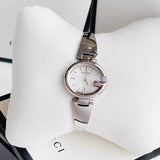 Gucci Guccissima Quartz Silver Dial Silver Steel Strap Watch For Women - YA134511