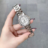 Guess Water Pro Diamonds Silver Dial Silver Steel Strap Watch For Women - G75511M