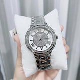 Guess Madison Diamonds Silver Dial Silver Steel Strap Watch for Women - W0637L1