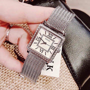 Guess Highline White Dial Silver Mesh Bracelet Watch For Women - W0826L1