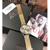 Guess Whisper Silver Dial Gold Mesh Bracelet Watch for Women - W1084L2