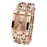 Guess Mod Heavy Metal Rose Gold Dial Rose Gold Steel Strap Watch For Women - W1117L3