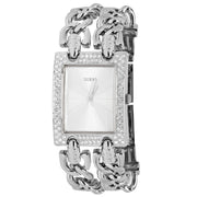 Guess Mod Heavy Metal Diamonds Silver Dial Silver Steel Strap Watch for Women - W95088L1