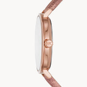 Michael Kors Addyson Quartz Rose Gold Dial Pink Leather Strap Watch for Women - MK2953