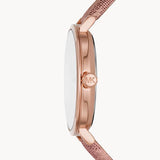 Michael Kors Addyson Quartz Rose Gold Dial Pink Leather Strap Watch for Women - MK2953