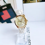 Michael Kors Jaycie Quartz Gold Dial White Leather Strap Watch for Women - MK2861