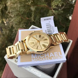 Michael Kors Hartman Quartz Gold Dial Gold Steel Strap Watch For Women - MK3490