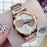 Michael Kors Hartman Analog White Dial Rose Gold Steel Strap Watch For Women - MK3673