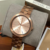 Michael Kors Garner Quartz Rose Gold Dial Rose Gold Steel Strap Watch For Women - MK6409