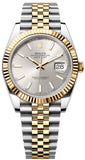 Rolex Datejust 41 Silver Dial Two Tone Oystersteel & Yellow Gold Jubilee Bracelet Watch for Men - M126333-0002