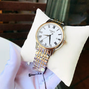 Tissot T Classic Carson Quartz White Dial Two Tone Steel Strap Watch for Men - T085.410.22.013.00