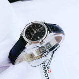 Tissot Le Locle Automatic Lady Black Dial Black Leather Strap Watch for Women - T41.1.123.57