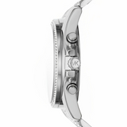Michael Kors Whitney Chronograph Crystals Silver Dial Silver Steel Strap Watch For Women - MK6728