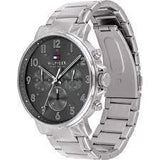 Tommy Hilfiger Chronograph Grey Dial Silver Steel Strap Watch for Men - 1710382