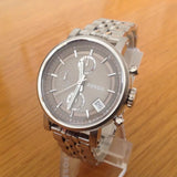 Fossil Boyfriend Chronograph Brown Dial Silver Steel Strap Watch for Women - ES3747