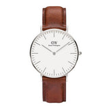 Daniel Wellington St Mawes White Dial Brown Leather Strap Watch For Men - DW00100052