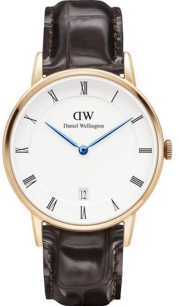 Đồng hồ Daniel Wellington Dapper York mặt trắng dây da nâu dành cho nữ
