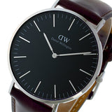 Daniel Wellington Classic Bristol Black Dial Brown Leather Strap Watch For Men - DW00100131