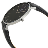 Daniel Wellington Classic Reading Black Dial Black Leather Strap Watch For Men - DW00100135