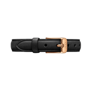 Daniel Wellington Quadro Pressed Sheffield Green Dial Black Leather Strap Watch For Women - DW00100439